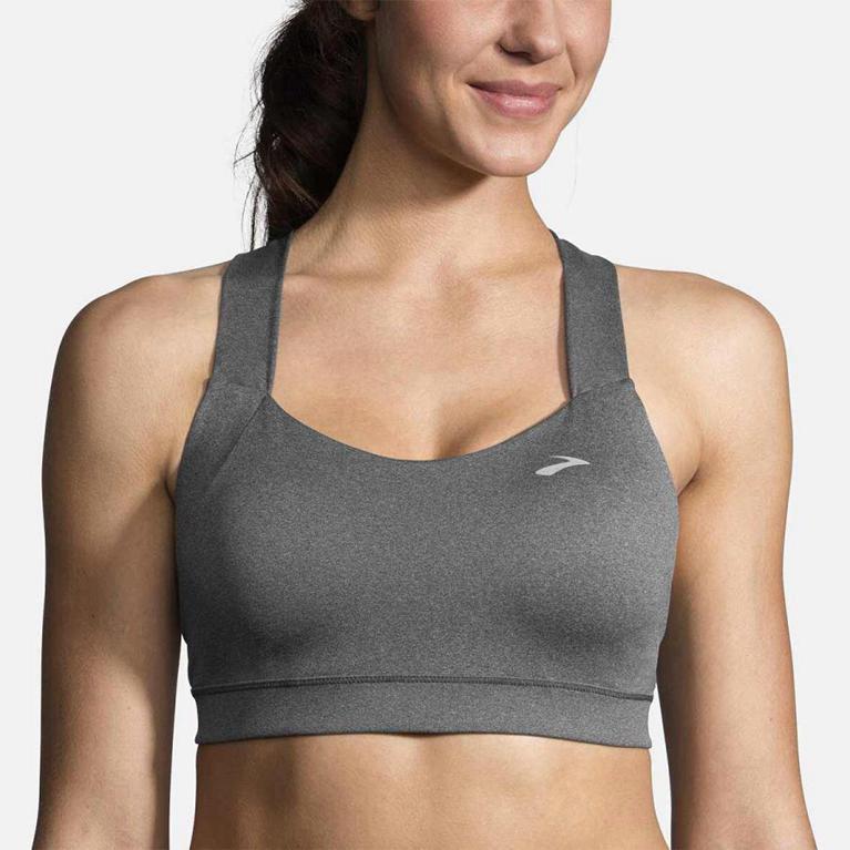 Brooks Women's Uplift Crossback Running Bra - Grey (YBQM96754)